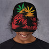 Rasta Peace Sign Print Baseball Cap