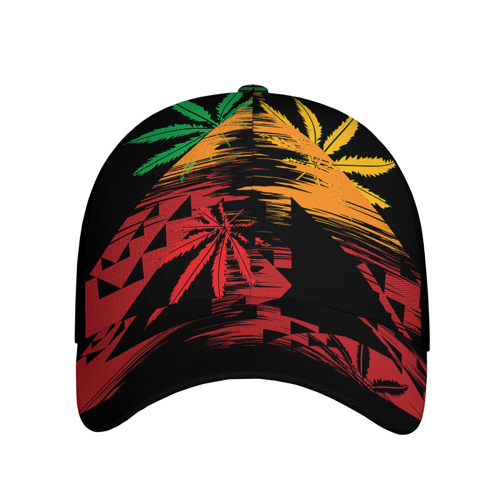 Rasta Peace Sign Print Baseball Cap