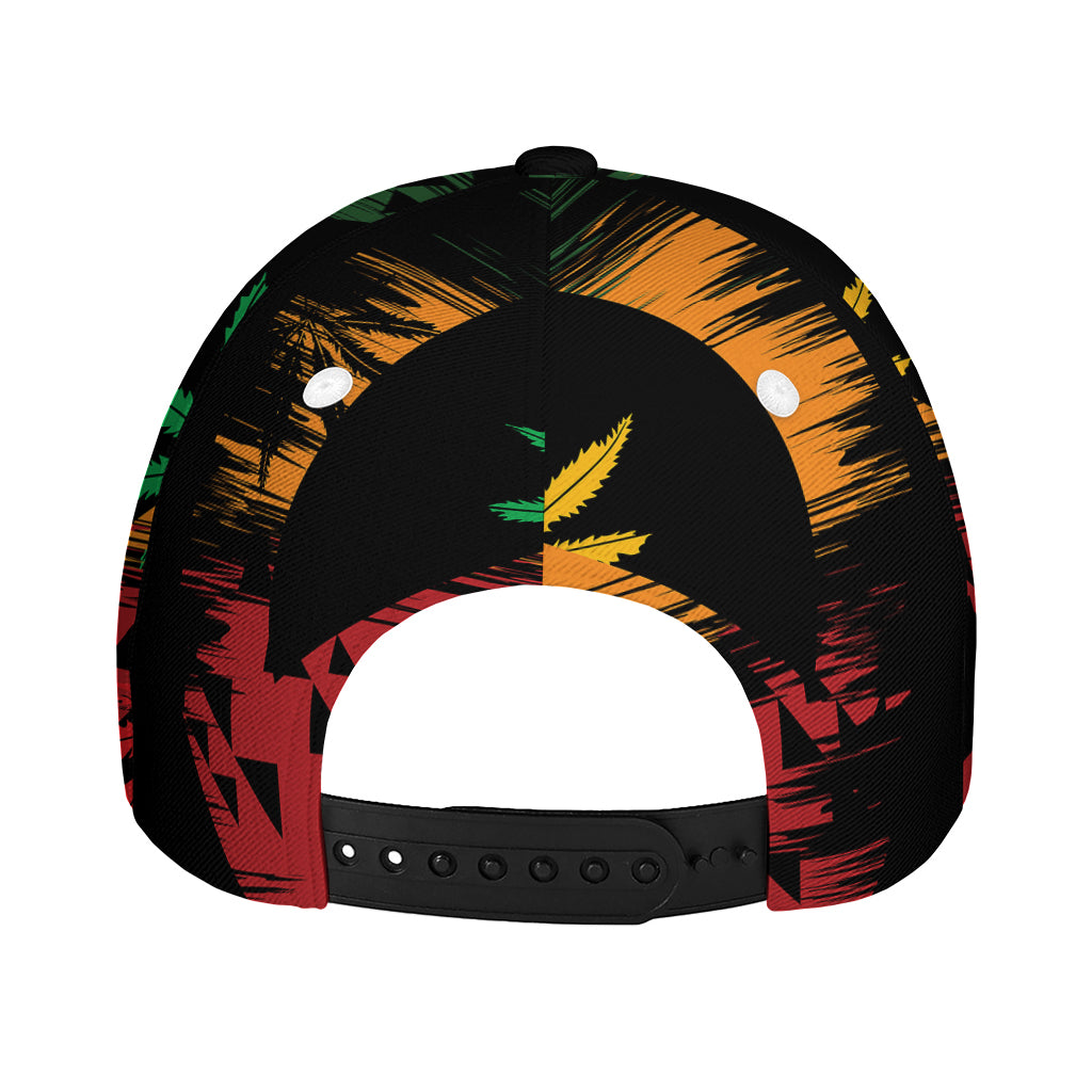 Rasta Peace Sign Print Baseball Cap