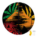 Rasta Peace Sign Print Basketball