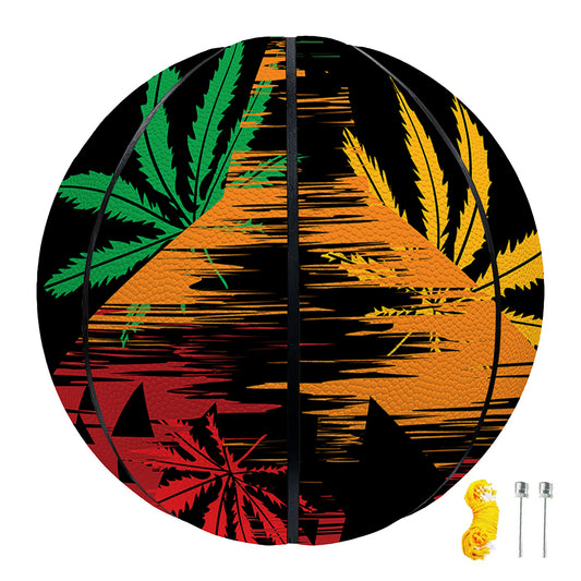 Rasta Peace Sign Print Basketball