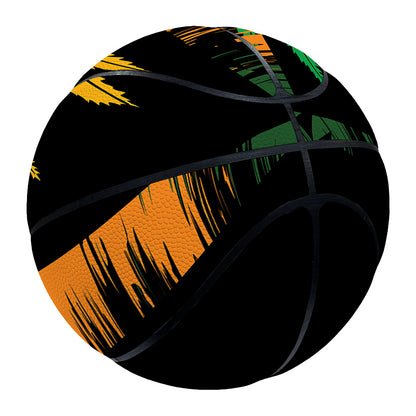 Rasta Peace Sign Print Basketball