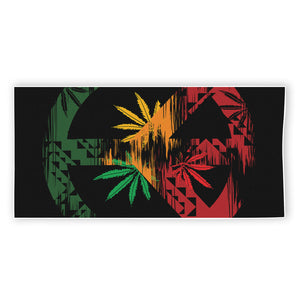 Rasta Peace Sign Print Beach Towel