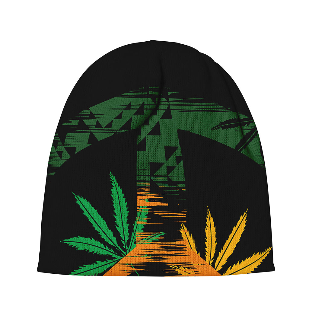 Rasta Peace Sign Print Beanie