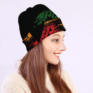 Rasta Peace Sign Print Beanie