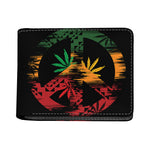 Rasta Peace Sign Print Bifold Wallet