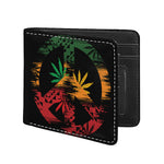 Rasta Peace Sign Print Bifold Wallet