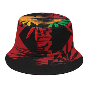 Rasta Peace Sign Print Bucket Hat