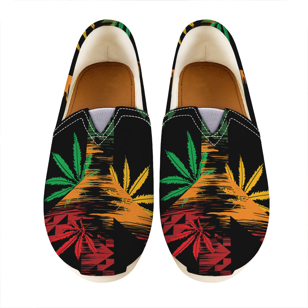 Rasta Peace Sign Print Casual Shoes