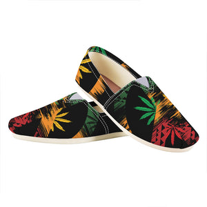 Rasta Peace Sign Print Casual Shoes