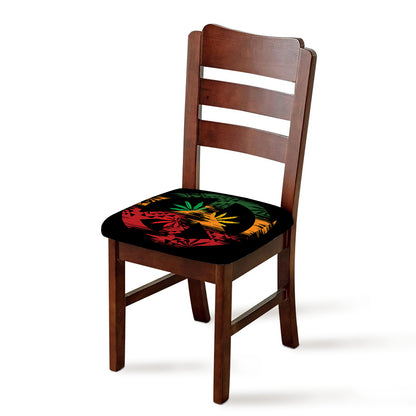 Rasta Peace Sign Print Chair Cushion Cover