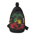 Rasta Peace Sign Print Sling Bag