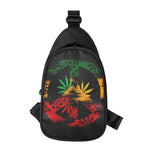 Rasta Peace Sign Print Chest Bag