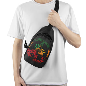 Rasta Peace Sign Print Chest Bag