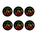 Rasta Peace Sign Print Coaster Set