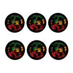 Rasta Peace Sign Print Coaster Set