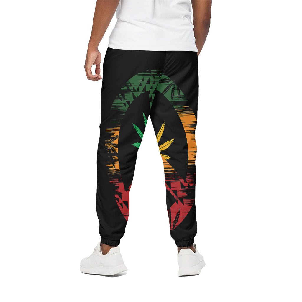 Rasta Peace Sign Print Cotton Pants