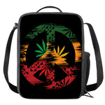 Rasta Peace Sign Print Crossbody Lunch Bag