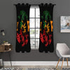 Rasta Peace Sign Print Curtain