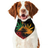 Rasta Peace Sign Print Dog Bandana