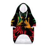 Rasta Peace Sign Print Dog Zip Up Hoodie