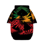 Rasta Peace Sign Print Dog Zip Up Hoodie