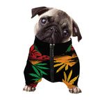 Rasta Peace Sign Print Dog Zip Up Jacket
