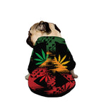 Rasta Peace Sign Print Dog Zip Up Jacket