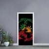 Rasta Peace Sign Print Door Sticker