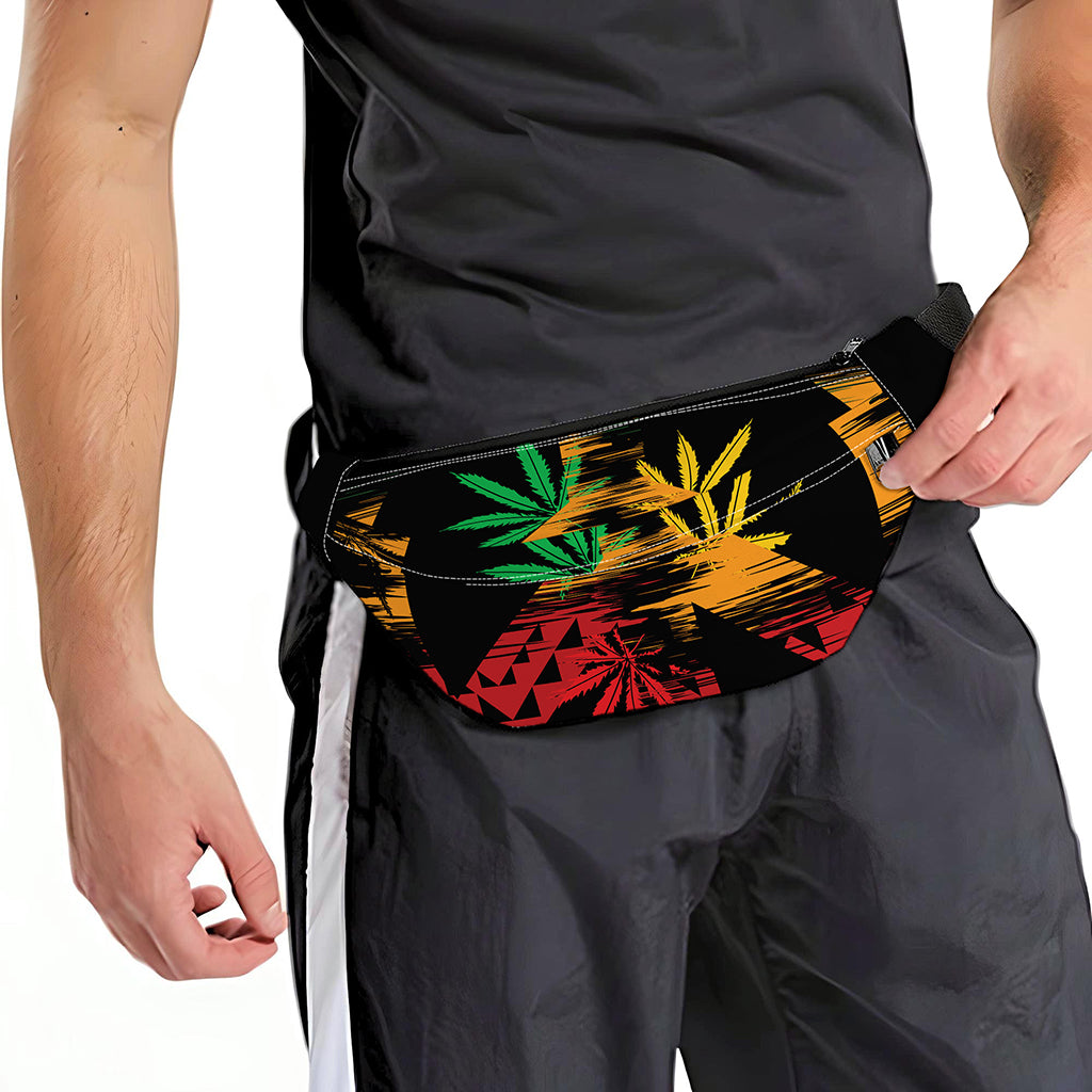 Rasta Peace Sign Print Fanny Pack