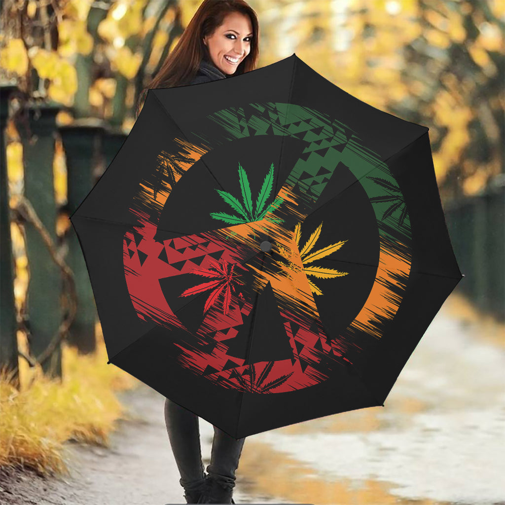 Rasta Peace Sign Print Foldable Umbrella