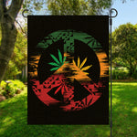 Rasta Peace Sign Print Garden Flag