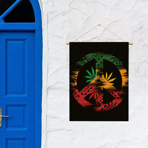 Rasta Peace Sign Print Garden Flag