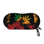 Rasta Peace Sign Print Glasses Case