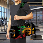 Rasta Peace Sign Print Gym Bag
