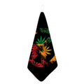 Rasta Peace Sign Print Hand Towel