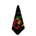 Rasta Peace Sign Print Hand Towel