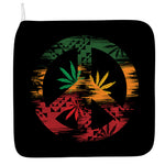 Rasta Peace Sign Print Hand Towel