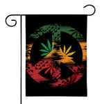 Rasta Peace Sign Print House Flag