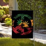 Rasta Peace Sign Print House Flag