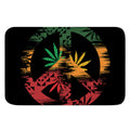 Rasta Peace Sign Print Indoor Door Mat