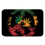 Rasta Peace Sign Print Indoor Door Mat