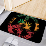 Rasta Peace Sign Print Indoor Door Mat