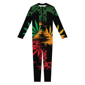 Rasta Peace Sign Print Jumpsuit