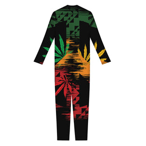 Rasta Peace Sign Print Jumpsuit