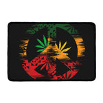 Rasta Peace Sign Print Kitchen Mat