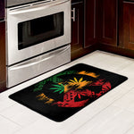Rasta Peace Sign Print Kitchen Mat