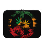 Rasta Peace Sign Print Laptop Sleeve