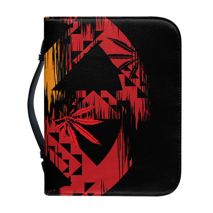 Rasta Peace Sign Print Leather Bible Cover
