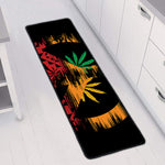 Rasta Peace Sign Print Long Kitchen Mat